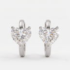 Élan Heart-shaped diamond huggie Hoops earrings (Copytest)