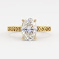 Aurora Elegance Oval-Cut diamond Hidden Halo Ring