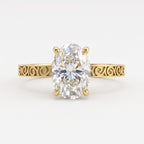 Aurora Elegance Oval-Cut diamond Hidden Halo Ring