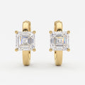 Aurelia Crystal Asscher Diamond huggie Hoops Earrings