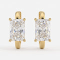Celestine Radiant Cut Diamond Huggie Hoops Earrings