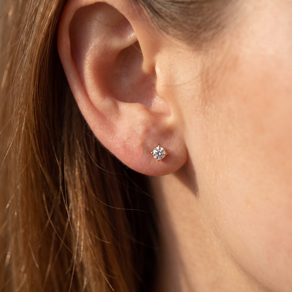 Celestia Radiance Round Brilliant Stud Earrings