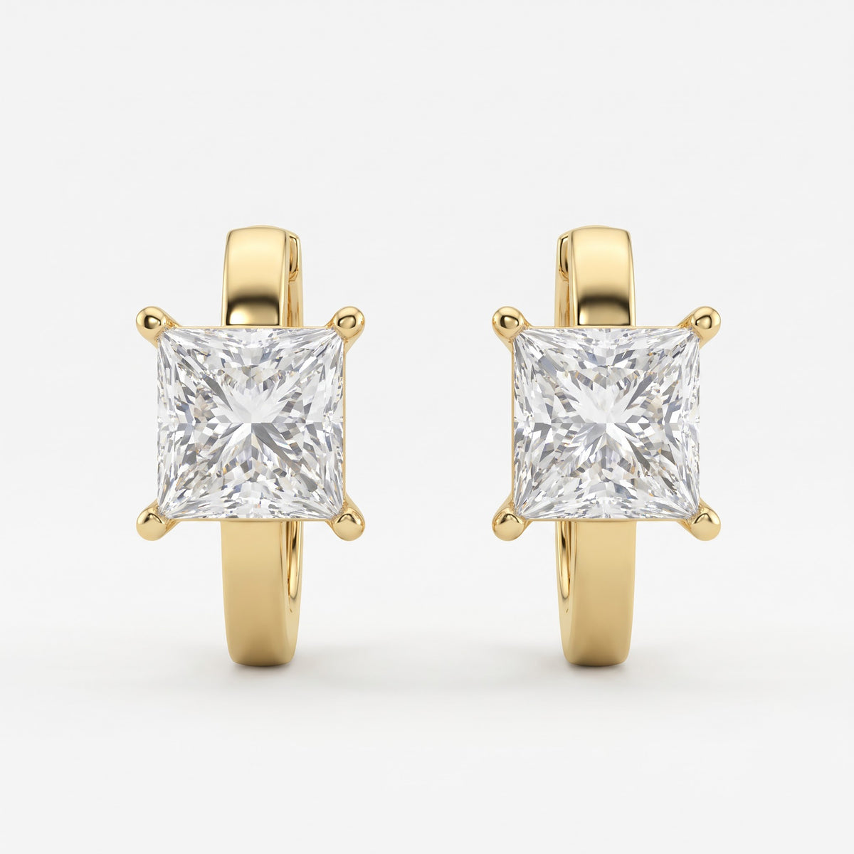 The Aurelia Princess Diamond Huggies Hoops Earrings