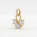 Grace Triple Heart Diamond Butterfly Pendant Necklace