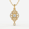 Celestia Radiance Round Diamond Pendant Necklace