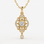 Celestia Radiance Round Diamond Pendant Necklace