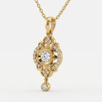 Celestia Radiance Round Diamond Pendant Necklace