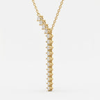 Aurelia Luxe Celestial Cascade Round Diamond Fashion Necklace
