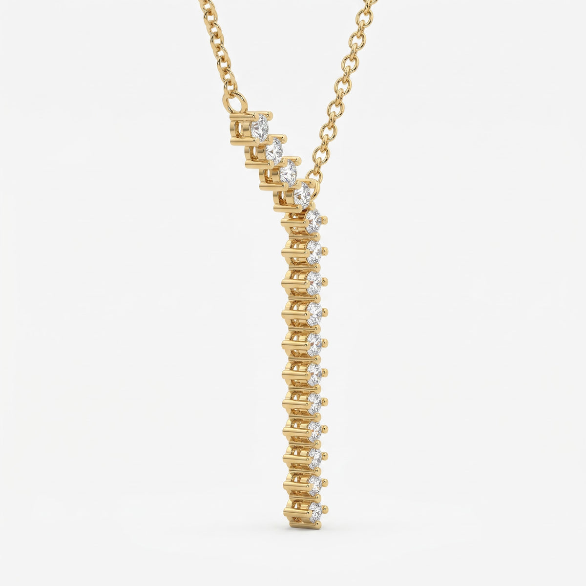 Aurelia Luxe Celestial Cascade Round Diamond Fashion Necklace