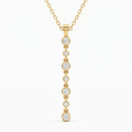 Celestia Bezel Round Diamond Cascade Pendant Necklace