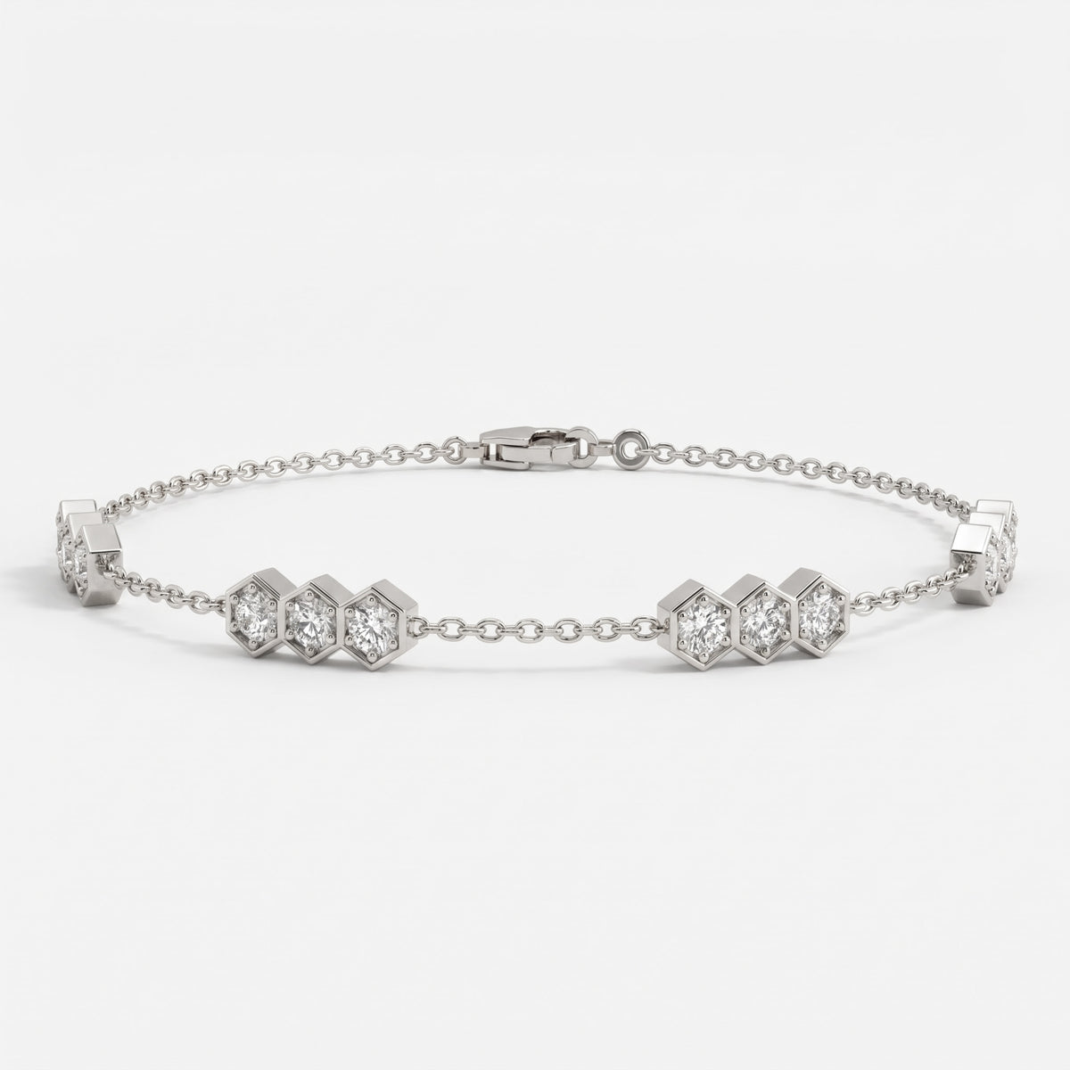 Luxury Timeless Radiance Round Diamond Chain Bracelet