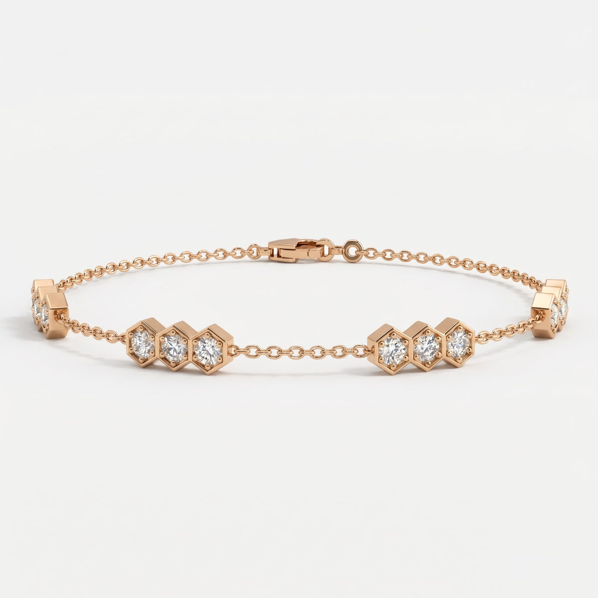Luxury Timeless Radiance Round Diamond Chain Bracelet