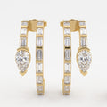 Celestia Luxe Baguette & Pear Diamond Fashion Earrings