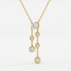 Aurelia Luxe Radiance Round Diamond Drop Fashion Necklace
