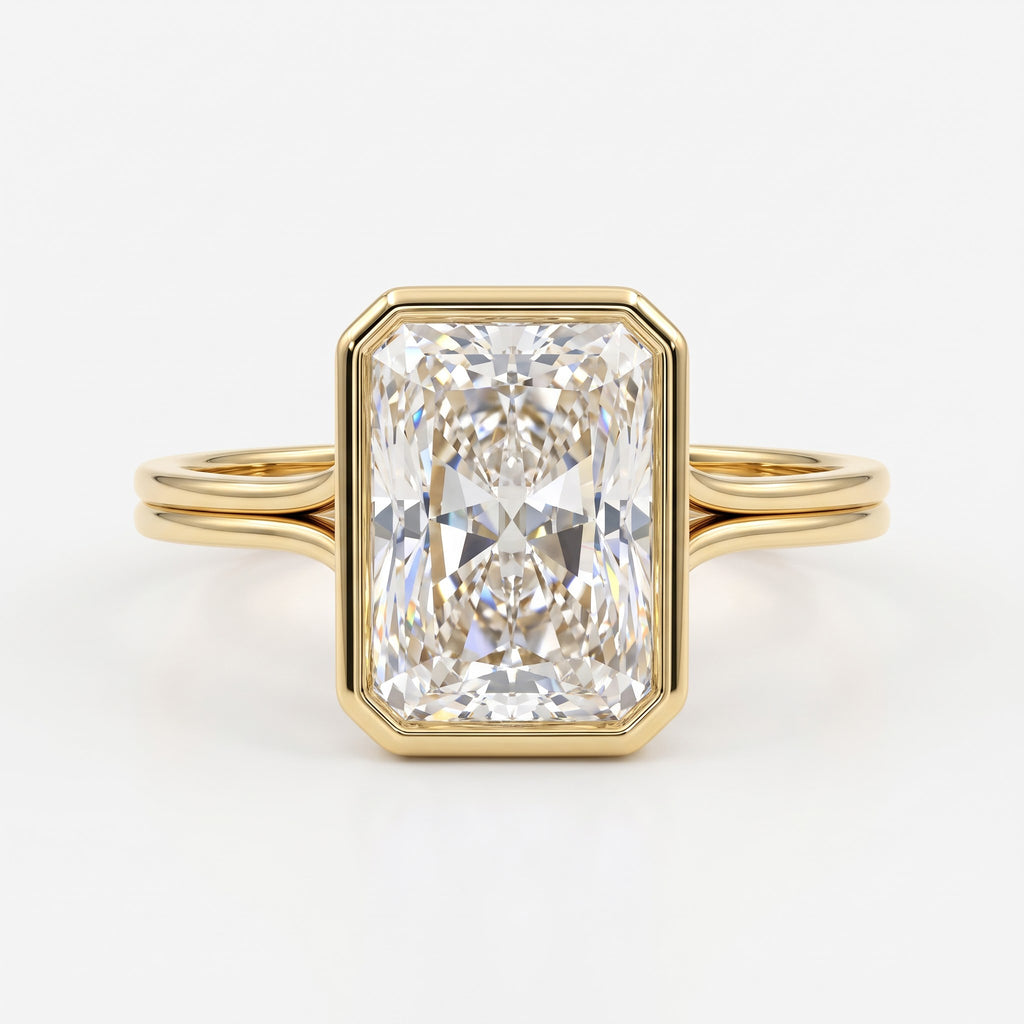 The Aurelia Radiance Radiant Diamond Hidden Halo Ring