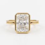 The Aurelia Radiance Radiant Diamond Hidden Halo Ring