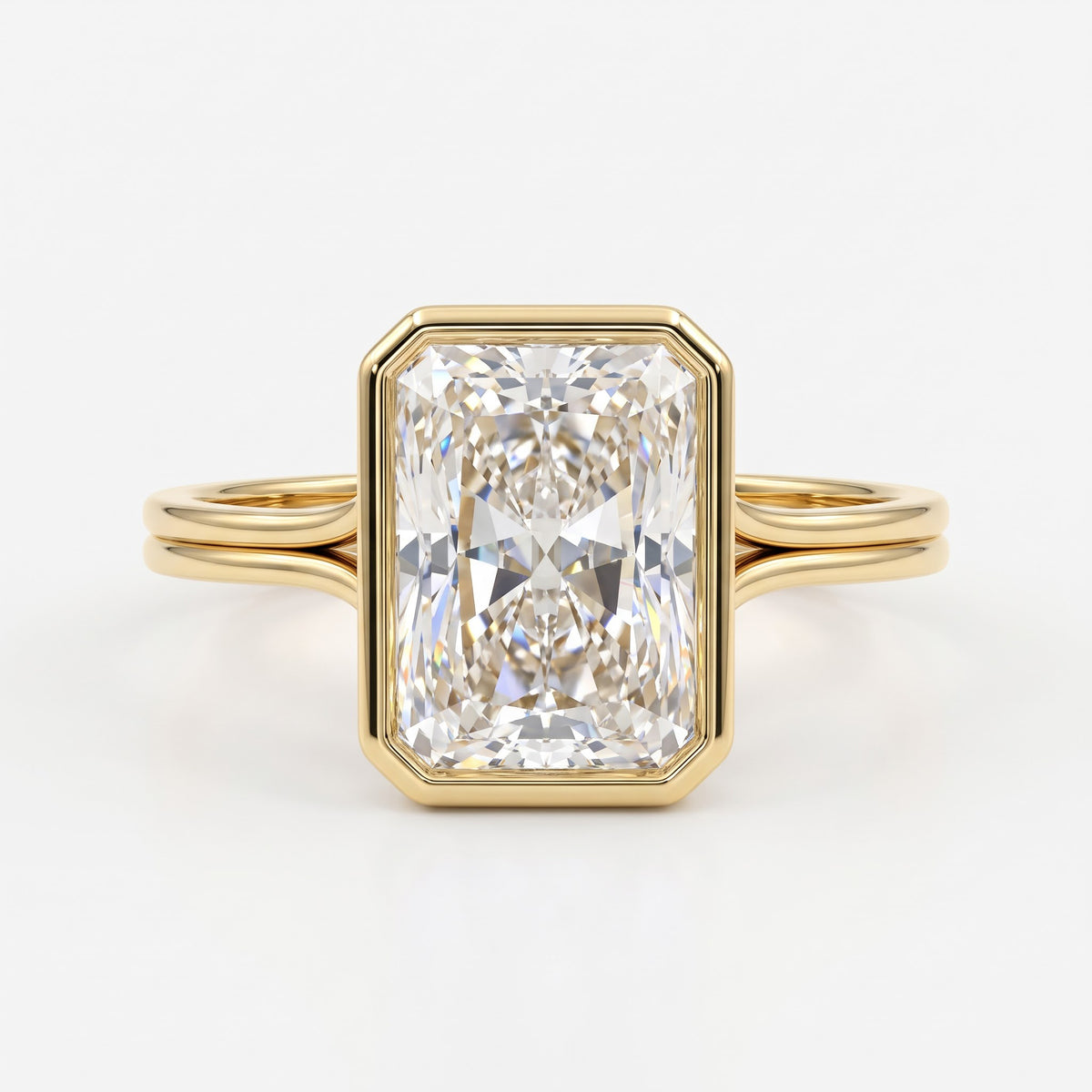 The Aurelia Radiance Radiant Diamond Hidden Halo Ring