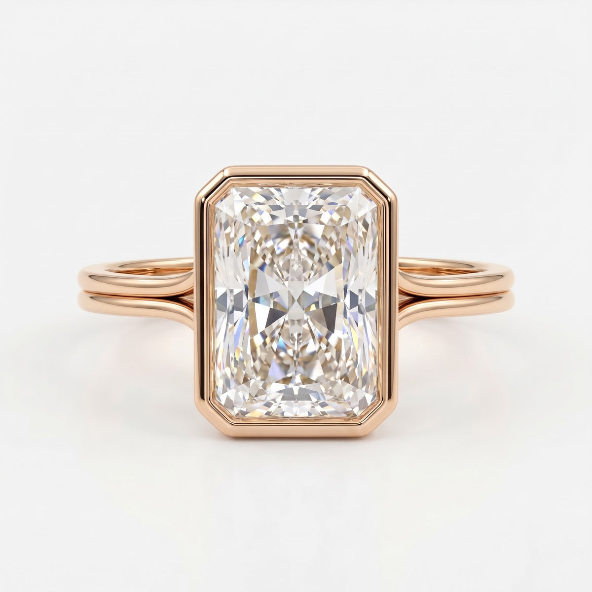 The Aurelia Radiance Radiant Diamond Hidden Halo Ring