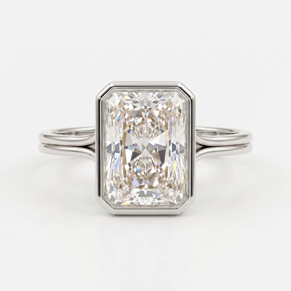 The Aurelia Radiance Radiant Diamond Hidden Halo Ring