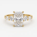 The Aurelia Radiant Five-Stone Diamond Side Stone Ring