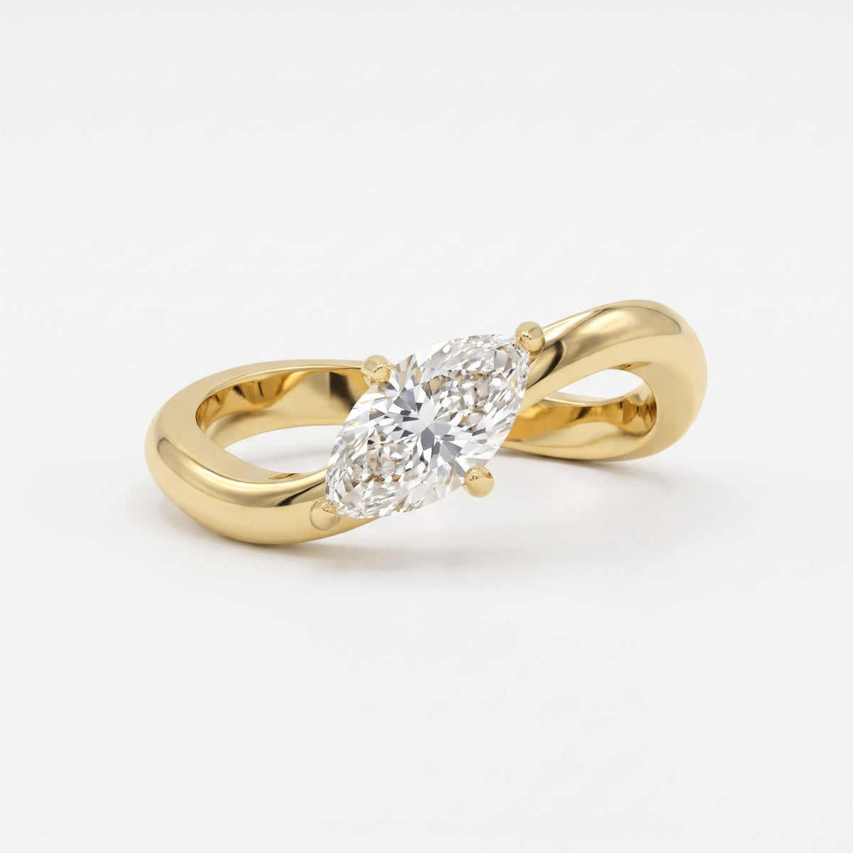 Eternal Grace Marquise Diamond Infinity Solitaire Ring