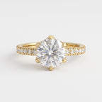 Aurelia Luxe Round Diamond Hidden Halo Ring