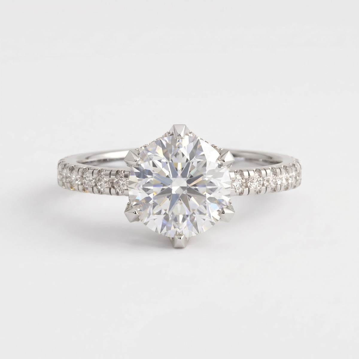 Aurelia Luxe Round Diamond Hidden Halo Ring