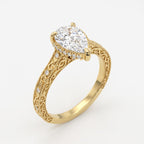 The Enchantress Pear-Cut Diamond Vintage Ring