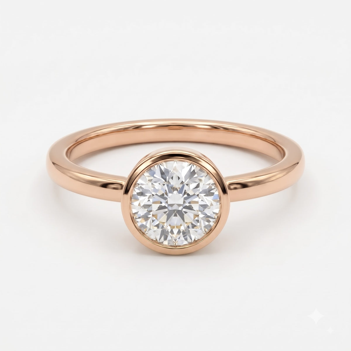 Élan Round Diamond Bezel Setting Solitaire Ring