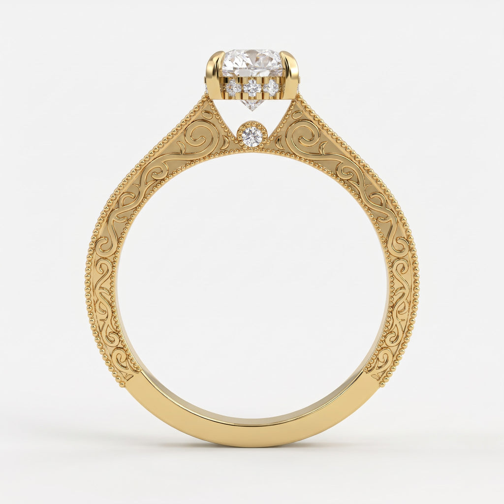 The Enchantress Pear-Cut Diamond Vintage Ring