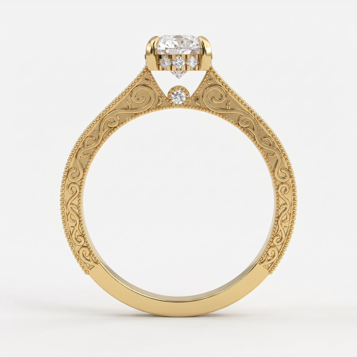 The Enchantress Pear-Cut Diamond Vintage Ring