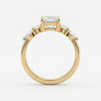 Emerald Cut Striking five-stone Diamond Engagement Ring