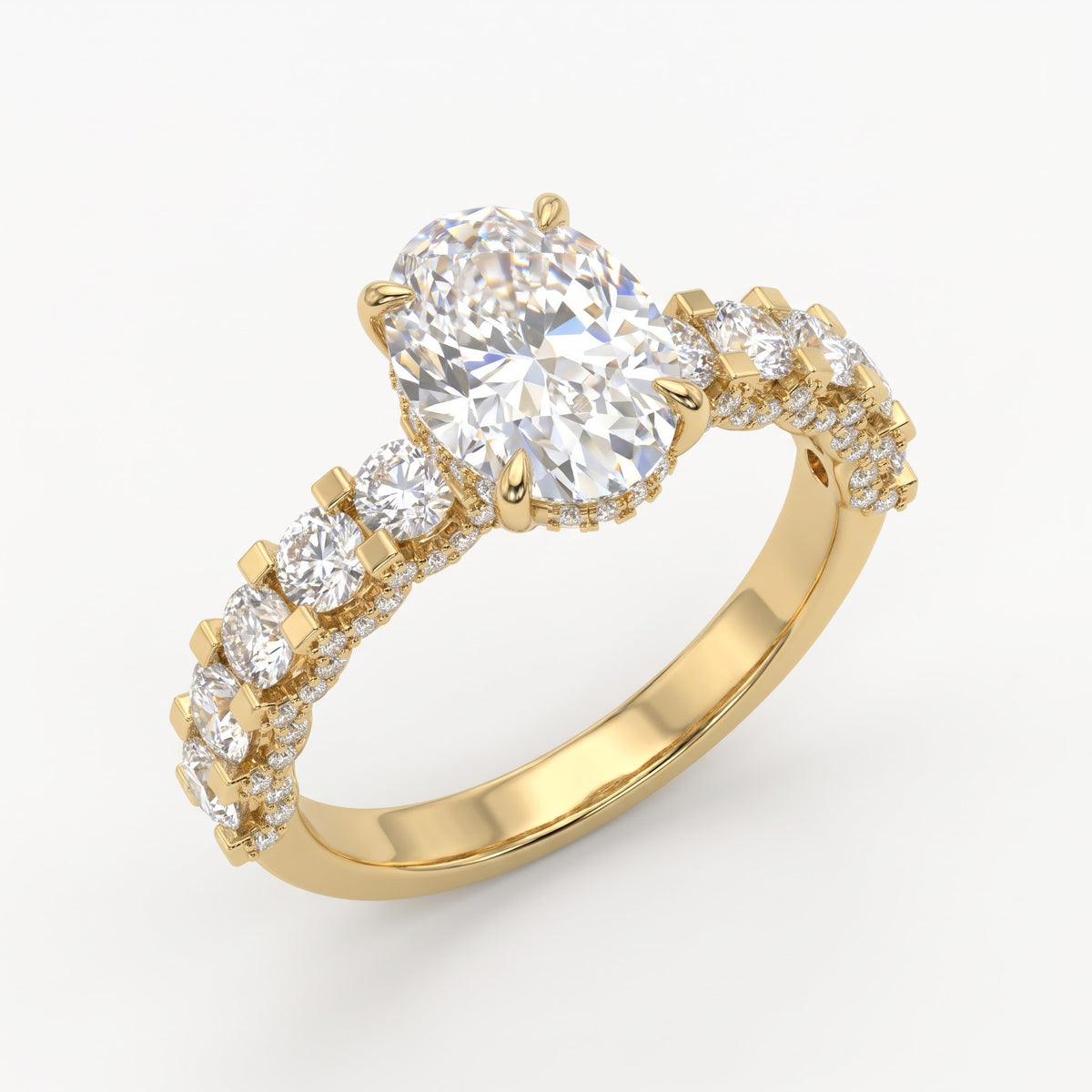 Eternal Elegance Luxe Oval Diamond Hidden Halo Ring