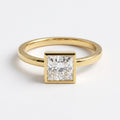 Élan Luxe Princess Diamond Bezel Setting Solitaire Ring