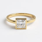 Élan Luxe Princess Diamond Bezel Setting Solitaire Ring