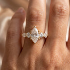 Modern five-stone Marquise Diamond statement engagement ring