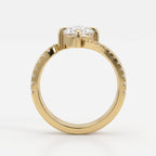 Celestial Marquise Diamond Twisted Side Stone Ring