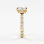 Radiant Elegance Radiant Cut Diamond Hidden Halo Ring