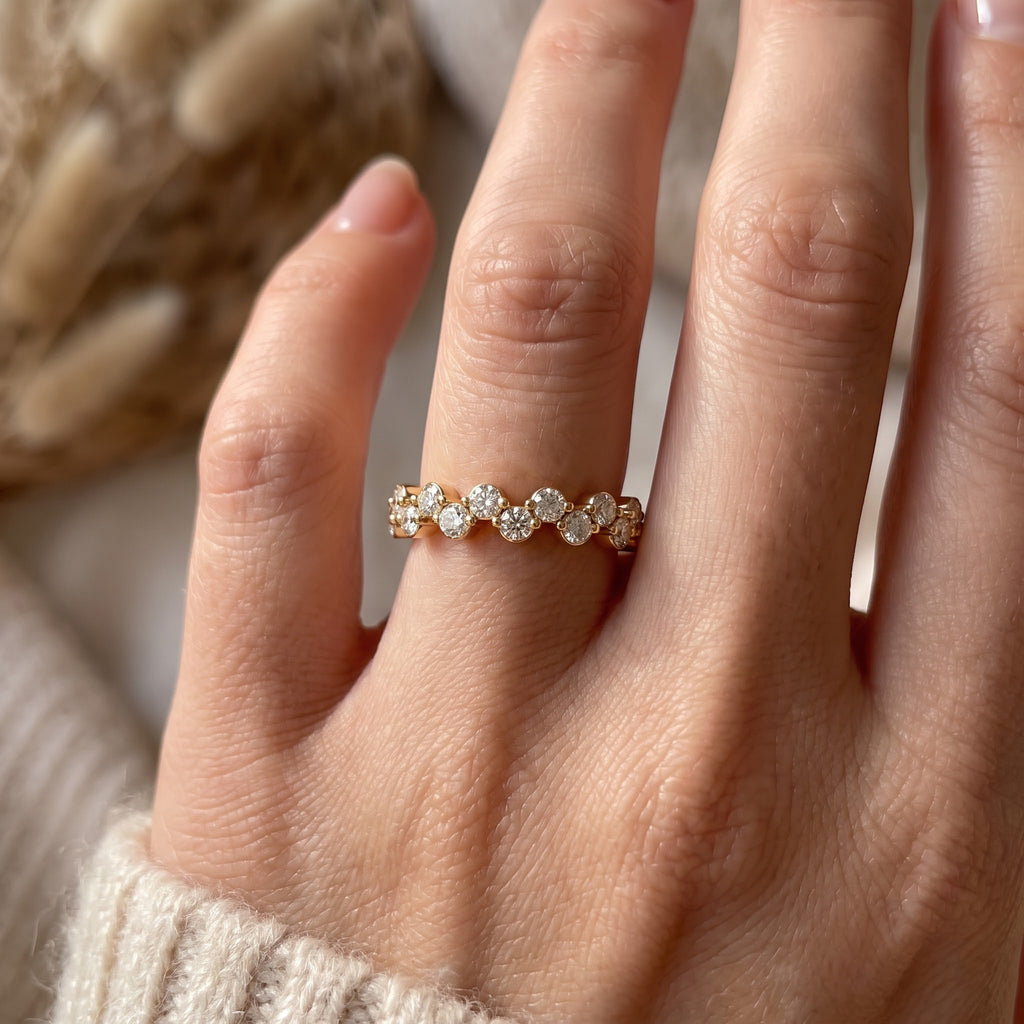 Aurielle Bloom Round Diamond Eternity Ring