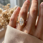 The Royal Reverie Ornate Marquise Diamond Hidden halo Ring