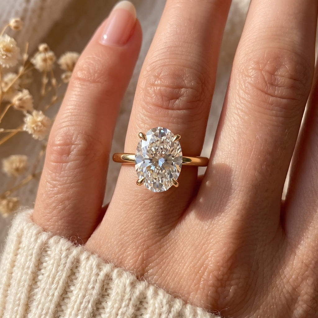 Modern Heirloom Oval Diamond Solitaire Engagement Ring