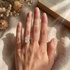 Modern Radiant-cut diamond solitaire Engagement ring