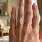 Modern Marquise Cut Lab Grown Diamond Engagement Ring