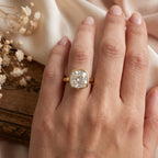 Aurelia Cushion Diamond Bezel Setting Solitaire Ring