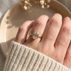 Modern Statement Emerald Diamond Bezel Setting Ring