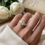 Regal Élan Princess-Cut Diamond Side Stone Ring