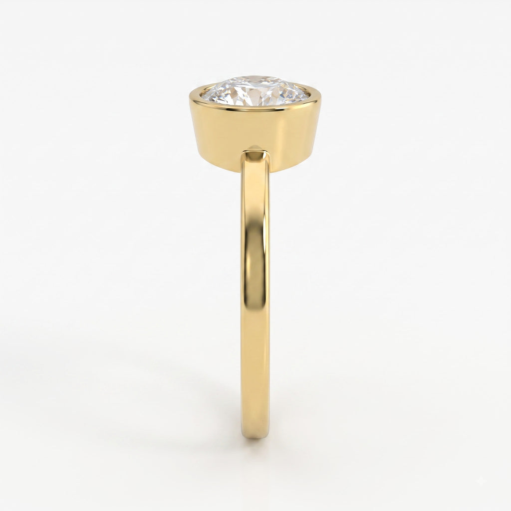 Élan Round Diamond Bezel Setting Solitaire Ring