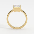 Elysian Radiant Diamond Bezal Setting Solitaire Ring