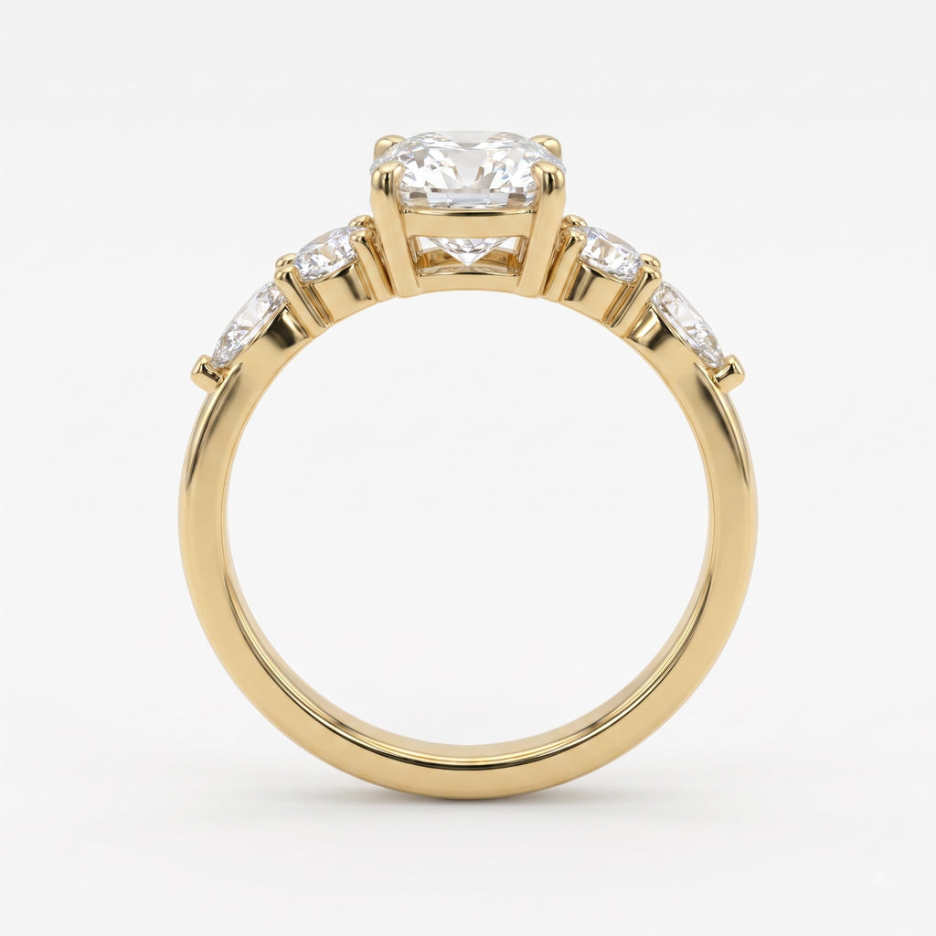 Modern Heirloom Celestine Cushion Diamond Engagement Ring