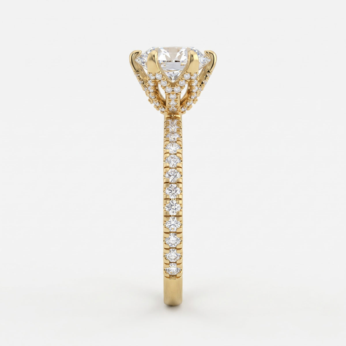 Aurelia Luxe Round Diamond Hidden Halo Ring